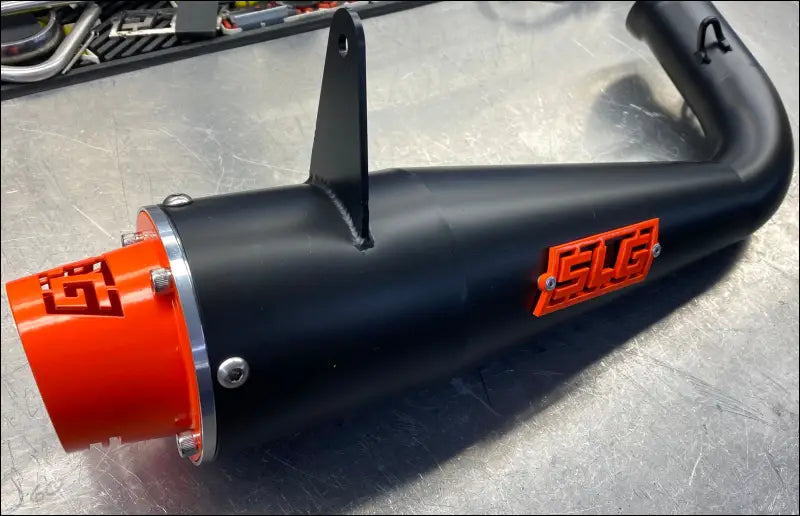 2017-2024 Polaris Sportsman Highlifter 850-1000cc Sniper Quiet Series Slip On - Raw stainless body with coated tip