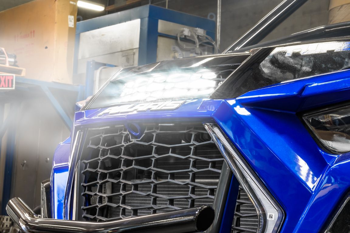 Infinite Offroad | RZR TURBO S / TURBO 2019+ HOOD 10" SINGLE ROW LIGHT BAR KIT