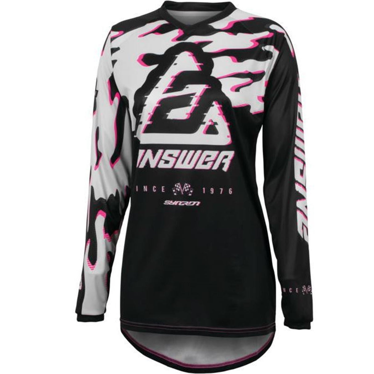 Answer Women's A23.5 Syncron Meltdown Jersey - Black/Magenta/Grey