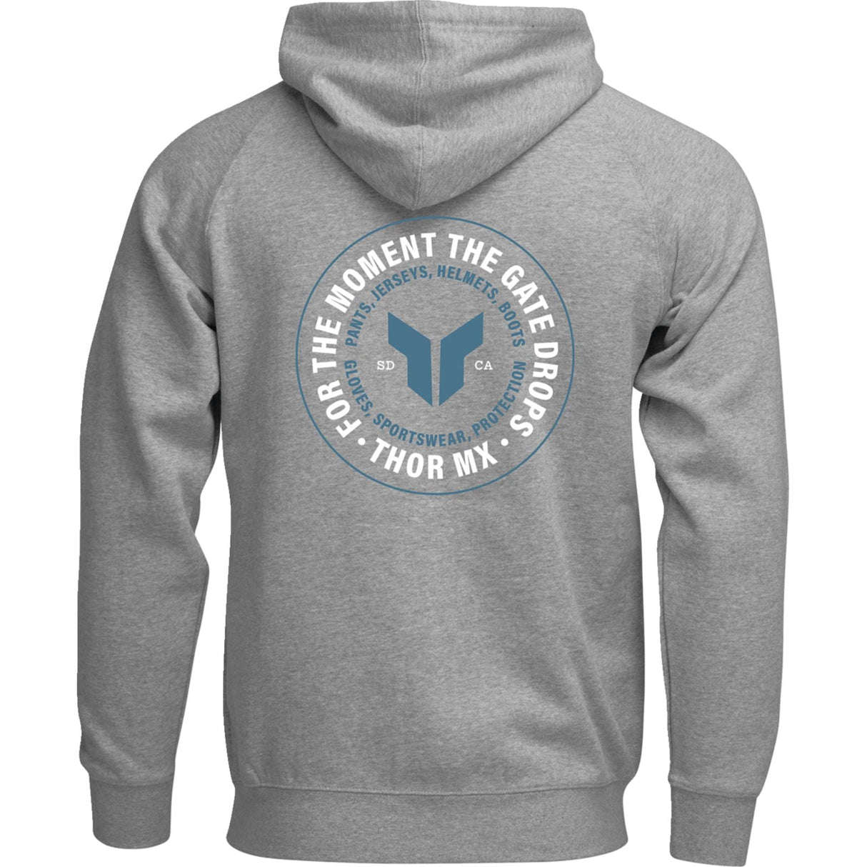 Thor Badge Zip-Up Hoodie - Heather Gray