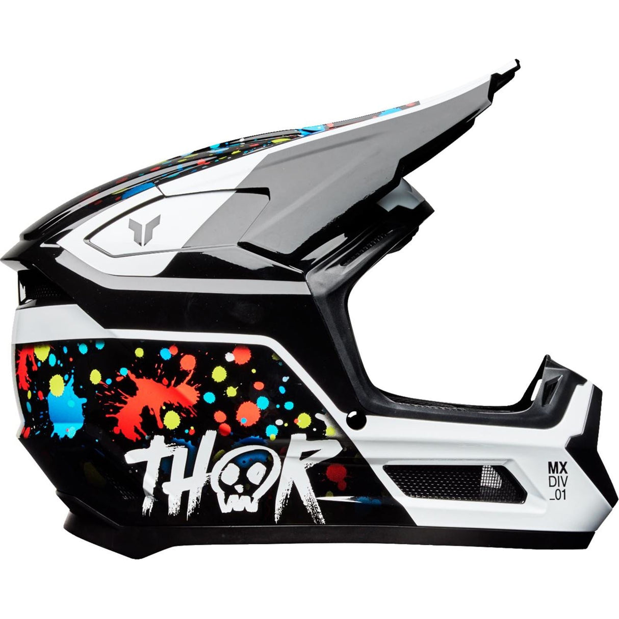 Thor Youth Fleet Helmet - Splat - Black_1524969