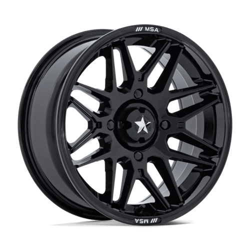 MSA M52 Radar UTV Gloss Black Wheels, Cast Aluminum