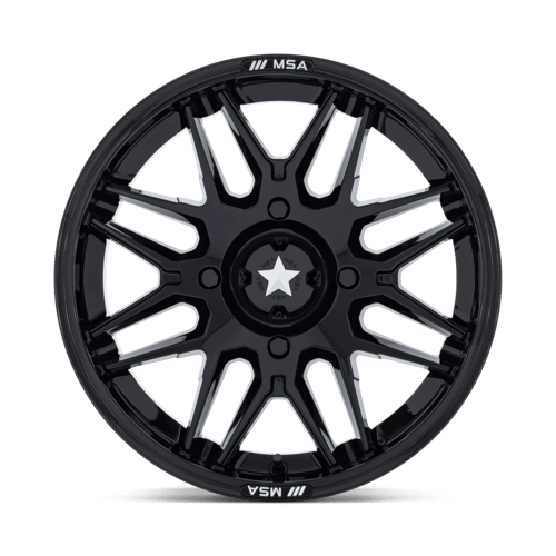 MSA M52 Radar UTV Gloss Black Wheels, Cast Aluminum