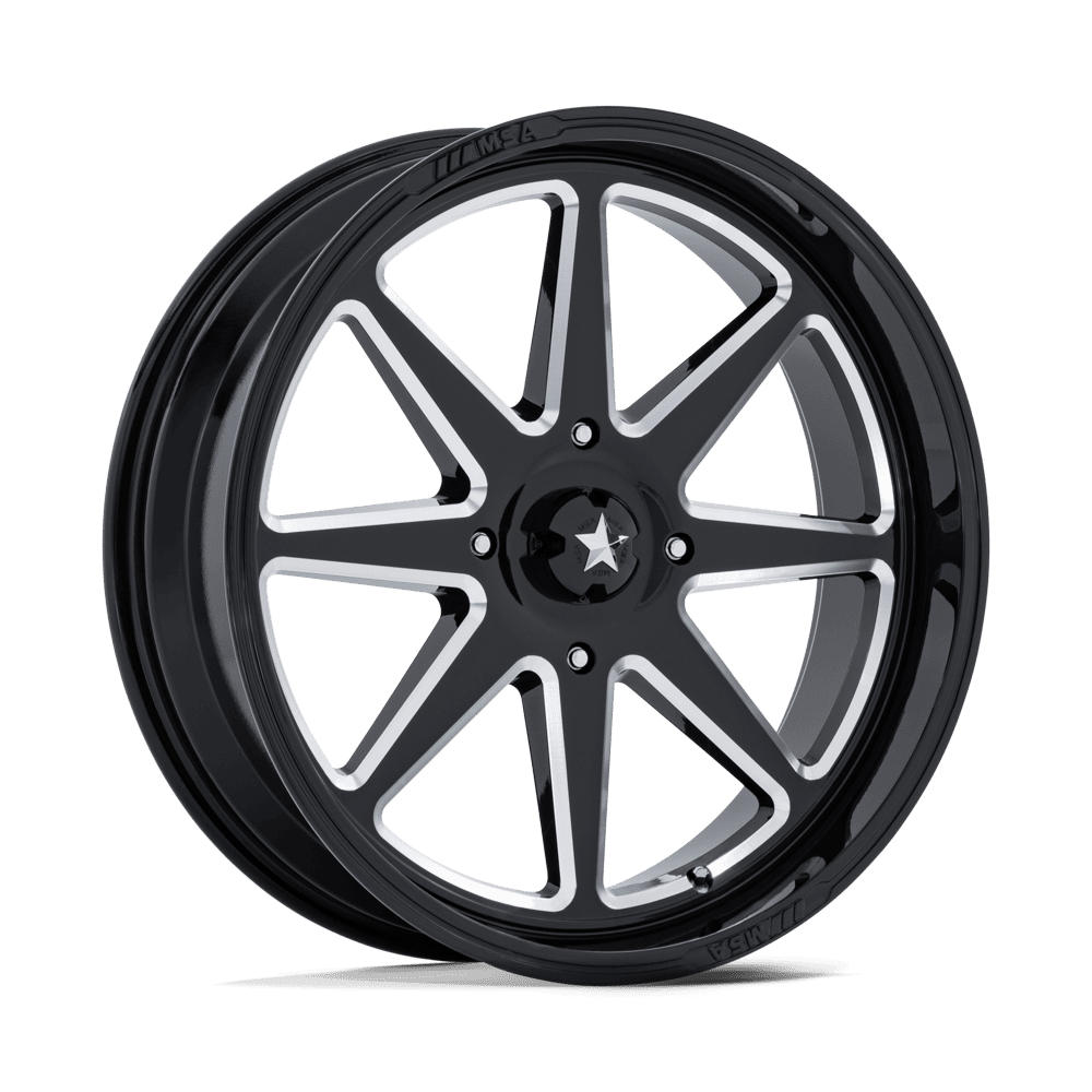 MSA M54 Spark UTV Gloss Black Milled Wheels, Cast Aluminum