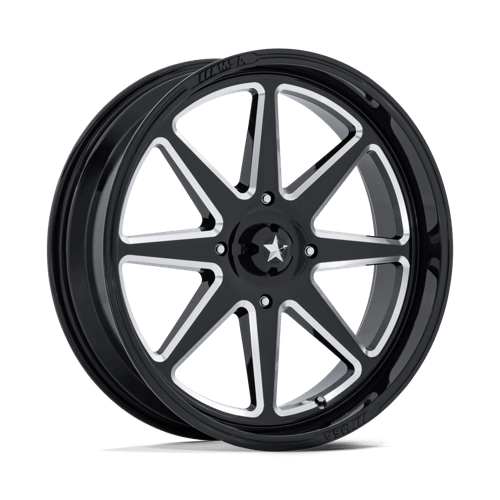 MSA M54 Spark UTV Gloss Black Milled Wheels, Cast Aluminum