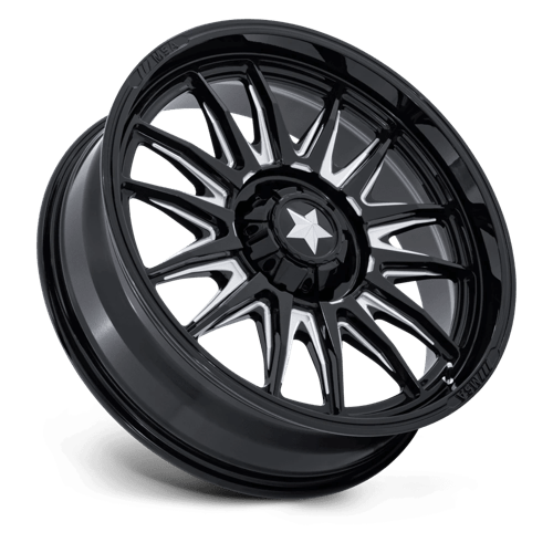 MSA M55 Commander UTV Gloss Black Milled Wheels, Cast Aluminum