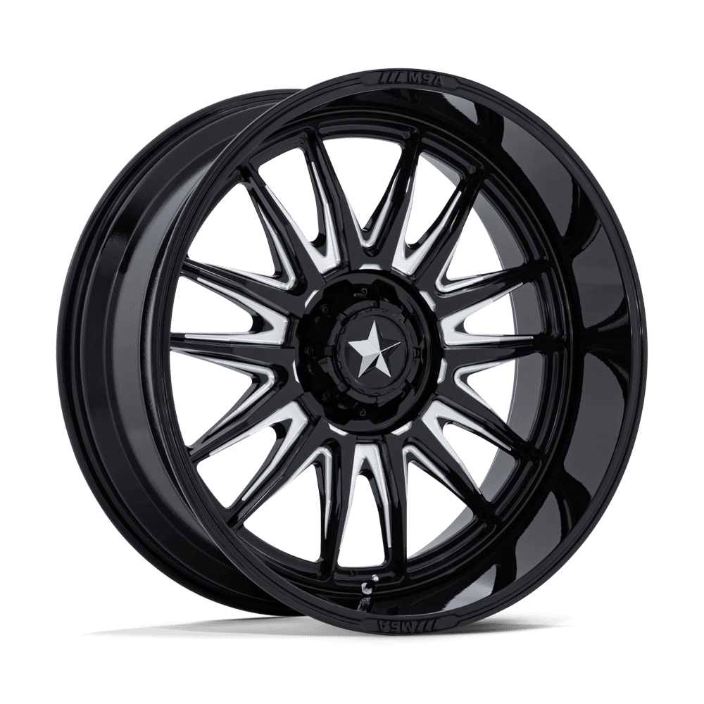 MSA M55 Commander UTV Gloss Black Milled Wheels, Cast Aluminum