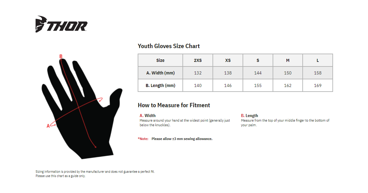 Thor Youth Sector Gloves - Acid