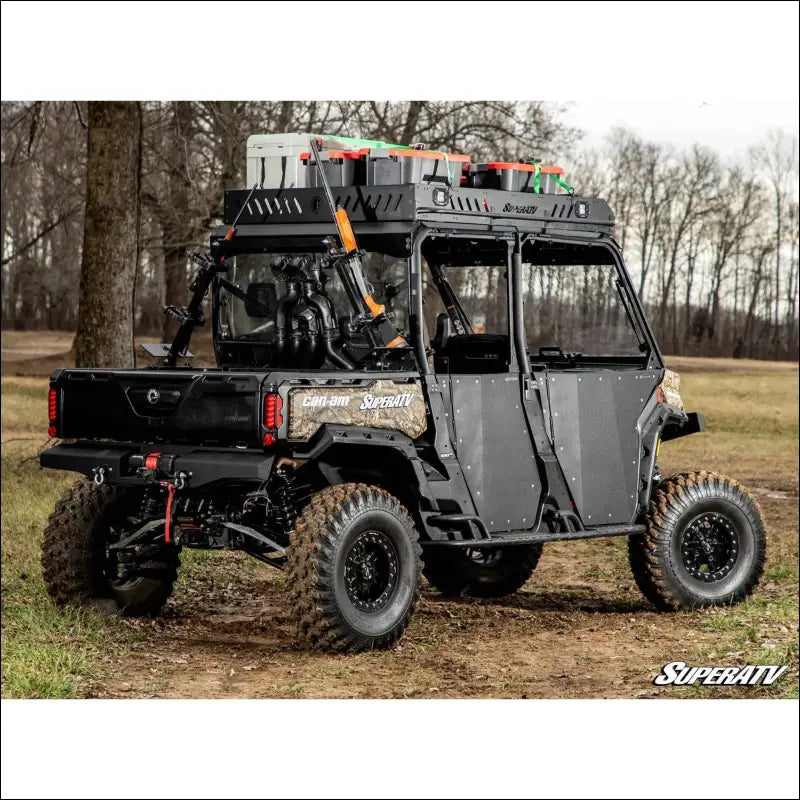 Can Am Defender MAX Outfitter Roof Rack - Add 4 Cube Lights / 30’’ LED Light Bar