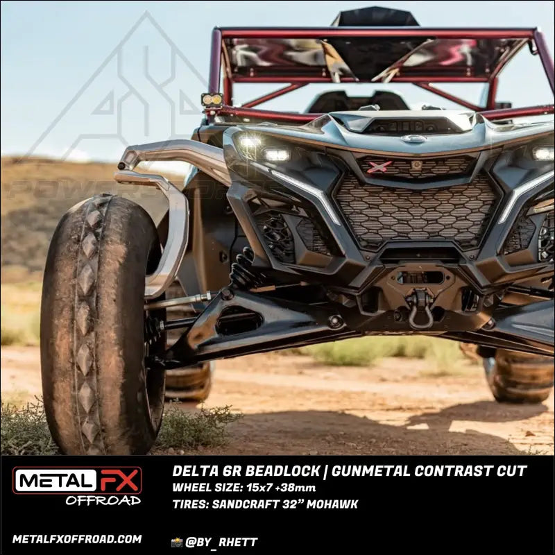 Delta 6R Beadlock | Gunmetal Contrast Cut - Wheels