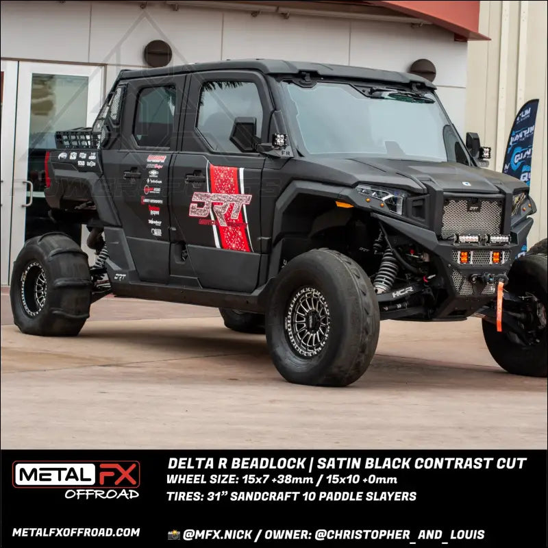 Delta R Beadlock | Satin Black Contrast Cut - Wheels