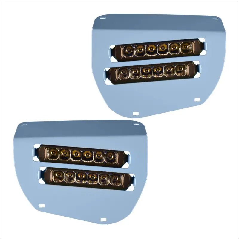 Dual Wide 8’’ LED Headlights for 2014-2025 Honda Rancher Foreman Rubicon - Shale Blue - Head Lights