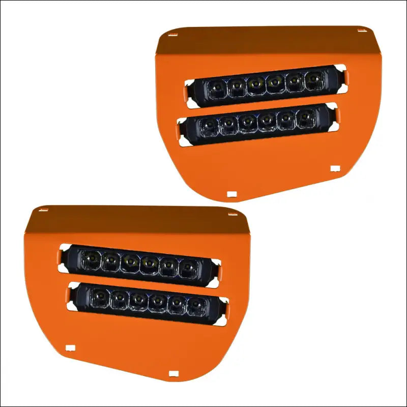 Dual Wide 8’’ LED Headlights for 2014-2025 Honda Rancher Foreman Rubicon - Orange - Head Lights