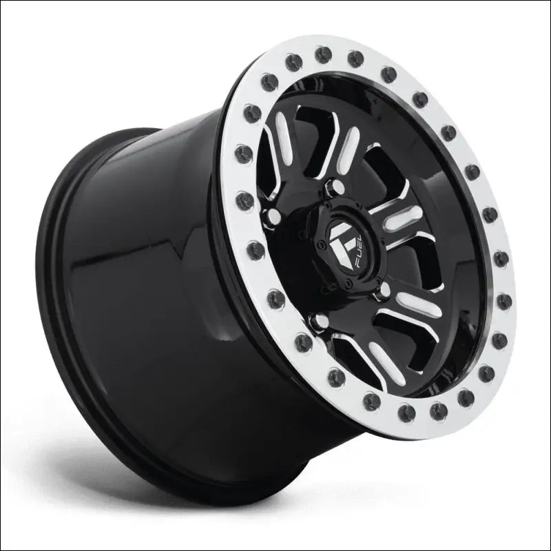 Fuel D910 Hardline Beadlock Wheel Gloss Black Milled - 15x7 / 4x156 / + 25mm - Wheels