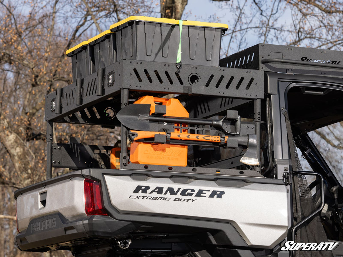 Polaris Ranger XD 1500 Outfitter Bed Rack - Cube Lights + 2 Pin Wiring Harness + Shelf