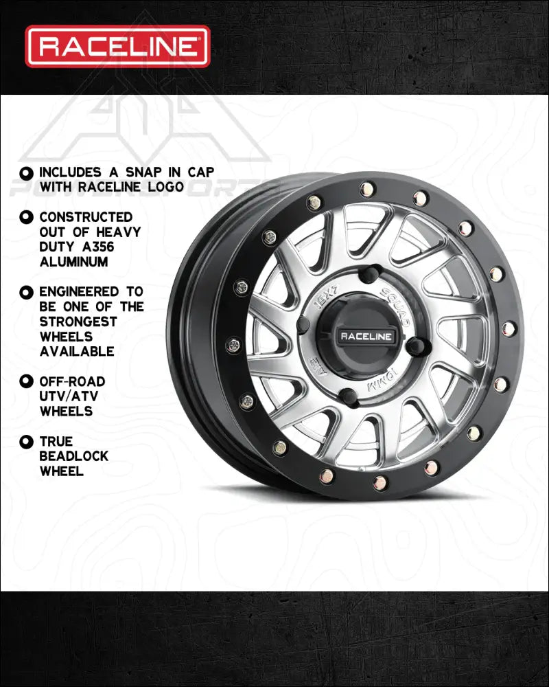 Raceline A12 Squad Beadlock - Hyper Silver - Wheels