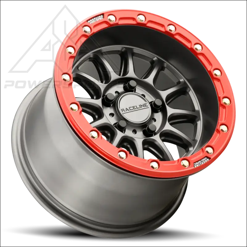 Raceline A14GR Alpha BeadLock 5 Lug Wheels – Gunmetal/Red