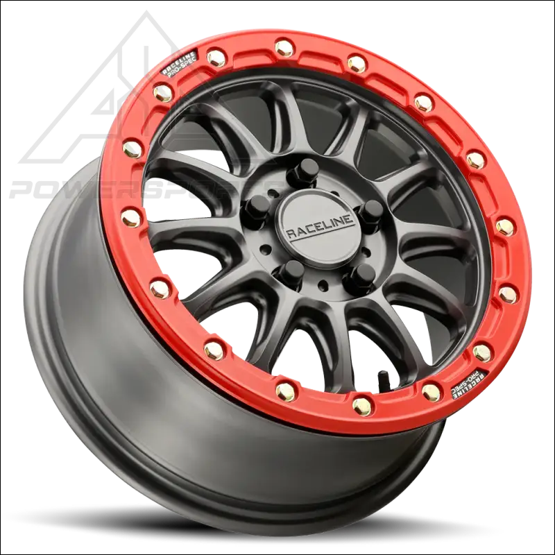 Raceline A14GR Alpha BeadLock 5 Lug Wheels – Gunmetal/Red