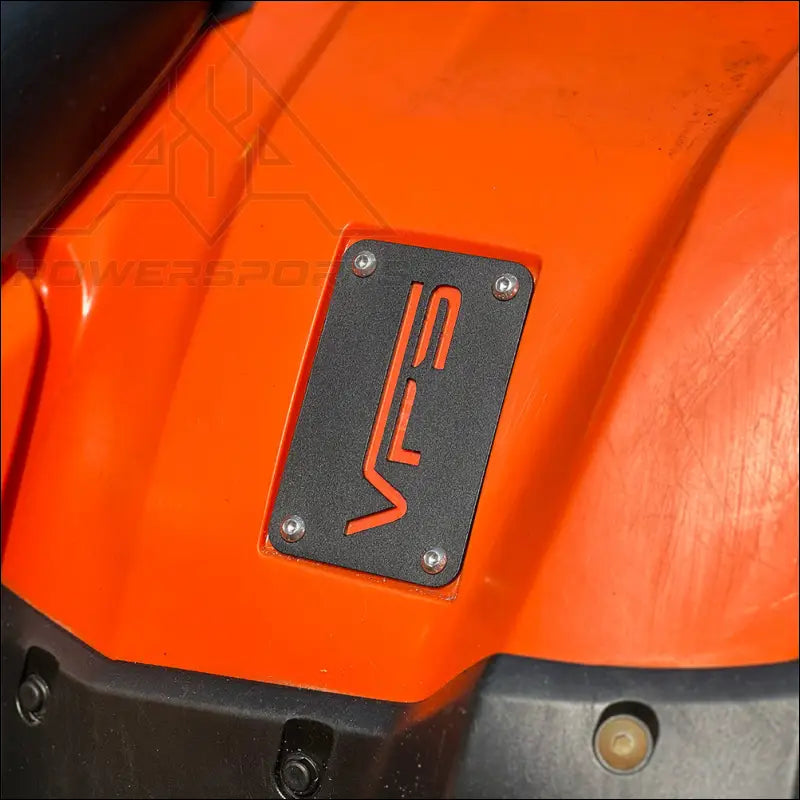 Rear Fender Warning Label Plate for 2014 + Honda Rancher Foreman Rubicon - Accessories