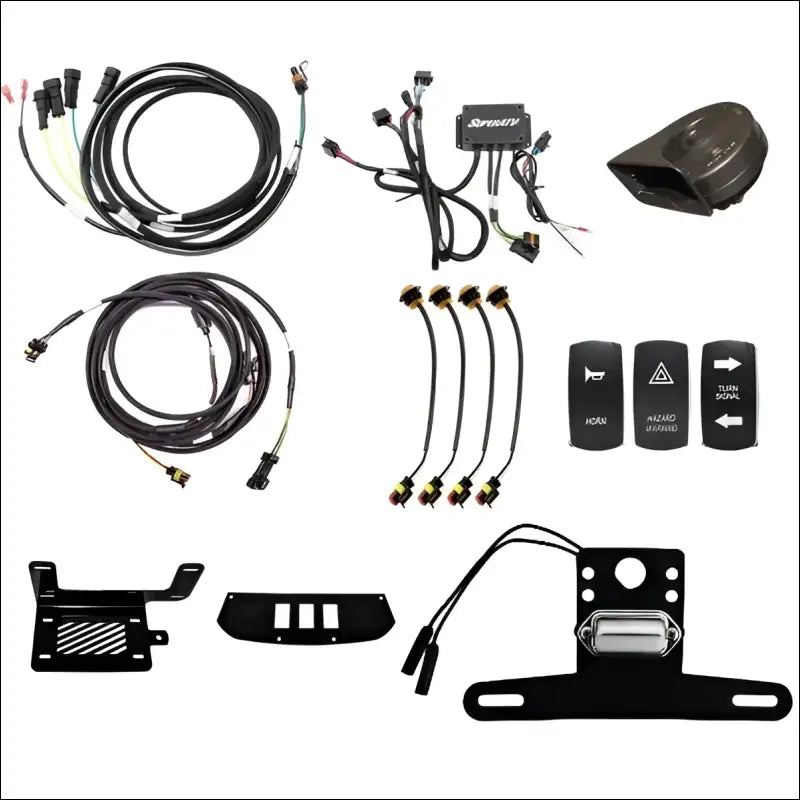 SuperATV Can-Am Defender Turn Signal & Horn Kits - Deluxe Plug Play Kit - 2020 + Models / No Plate Bracket