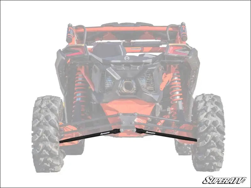 SuperATV Can-Am Maverick X3 Tubed Radius Arms - Lower (2 Rods) / 72 Inch Wide / Black - Rods