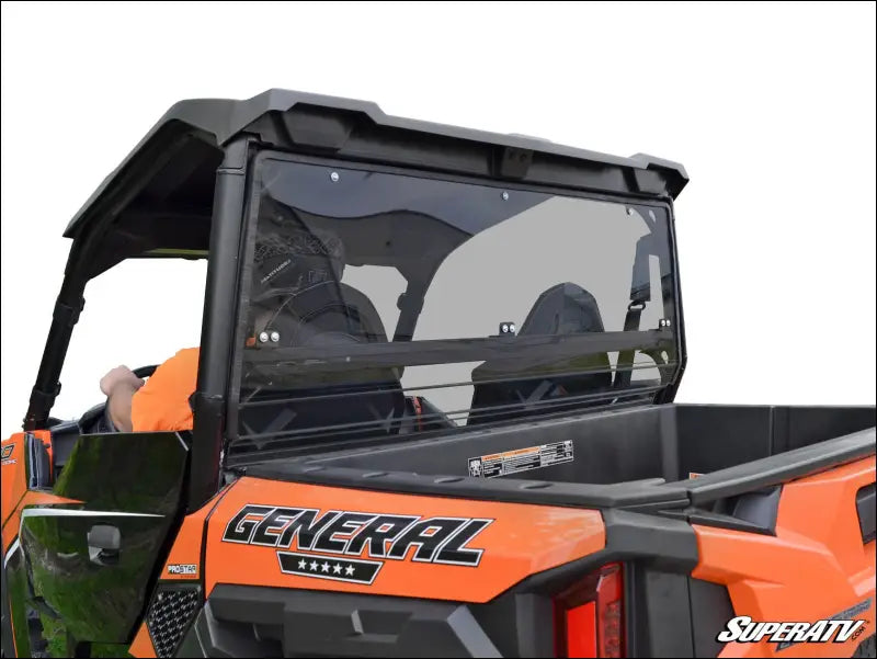 SuperATV Polaris General Rear Windshield - Standard Polycarbonate - Light Tint