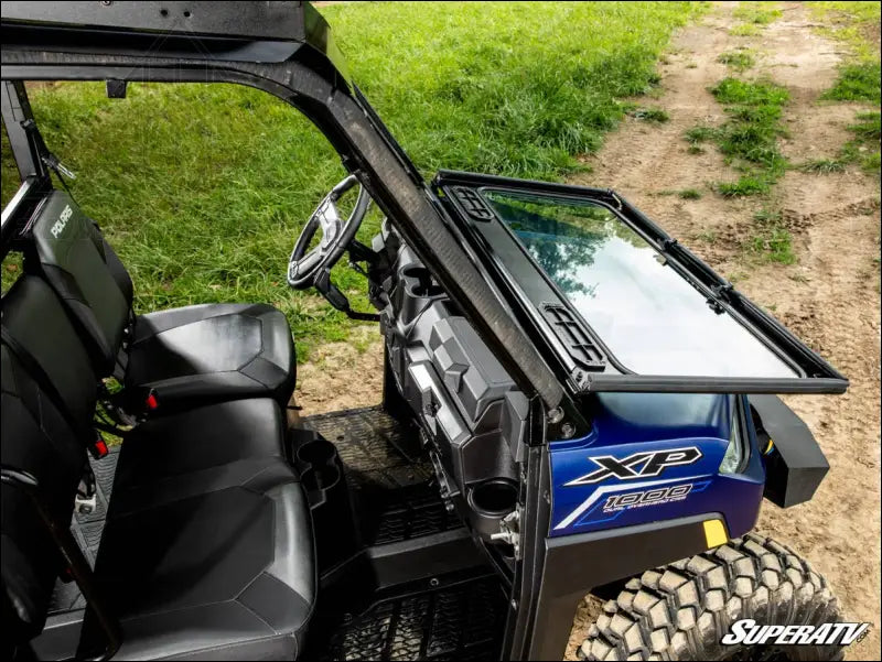 SuperATV Polaris Ranger 1000 Flip Down Glass Windshield
