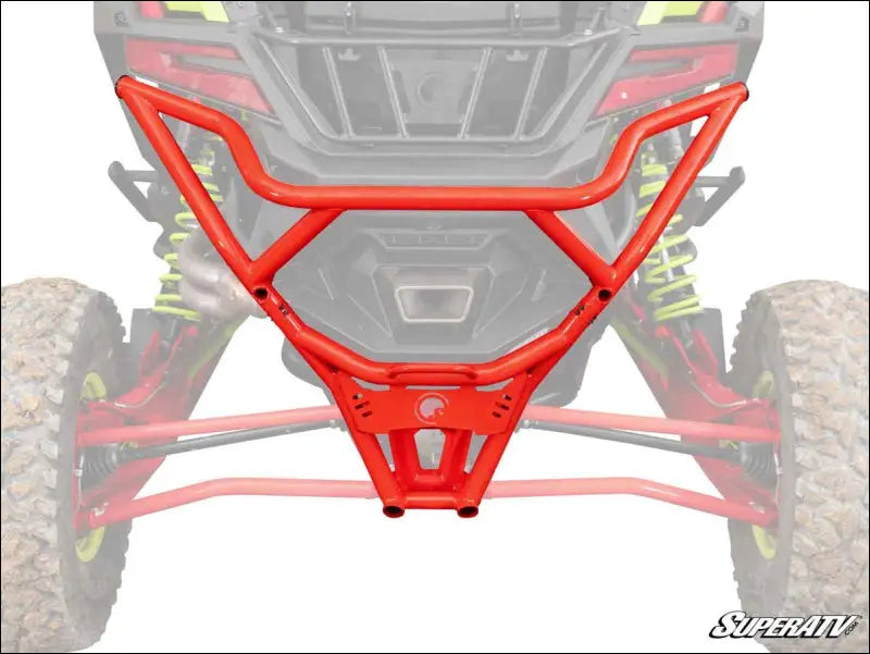 SuperATV Polaris RZR Pro R Rear Bumper - Black / Red - Bumpers