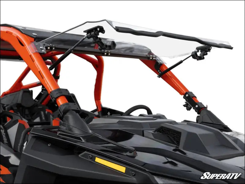 SuperATV Polaris RZR Pro R Scratch-Resistant Flip Windshield - 4 Seat