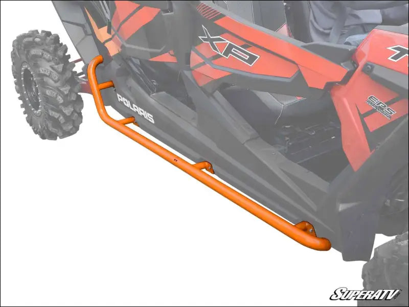 SuperATV Polaris RZR S4 1000 Rock Sliding Nerf Bars - Orange