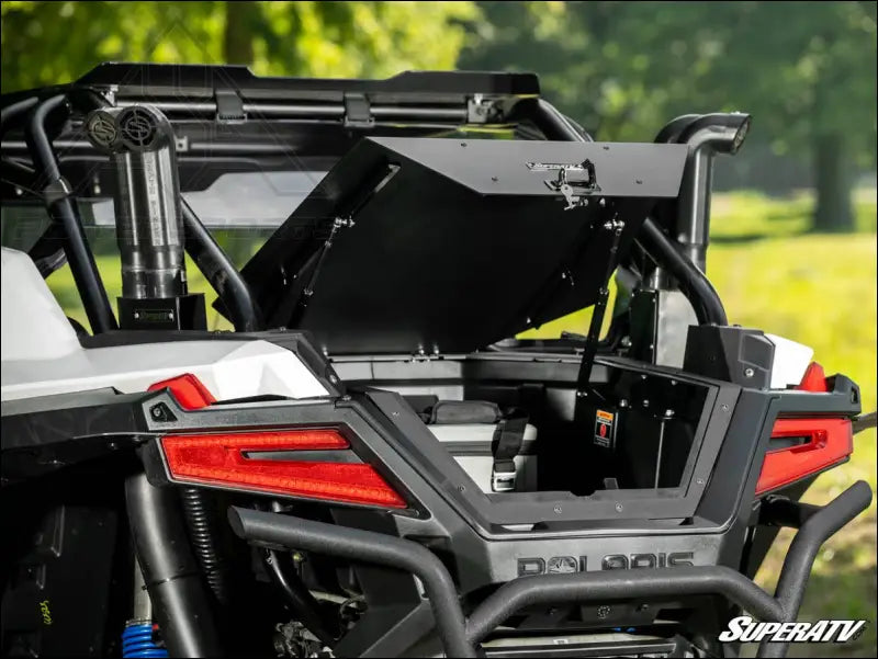 SuperATV Polaris RZR Turbo R Trunk Bed Enclosure - Cargo Management
