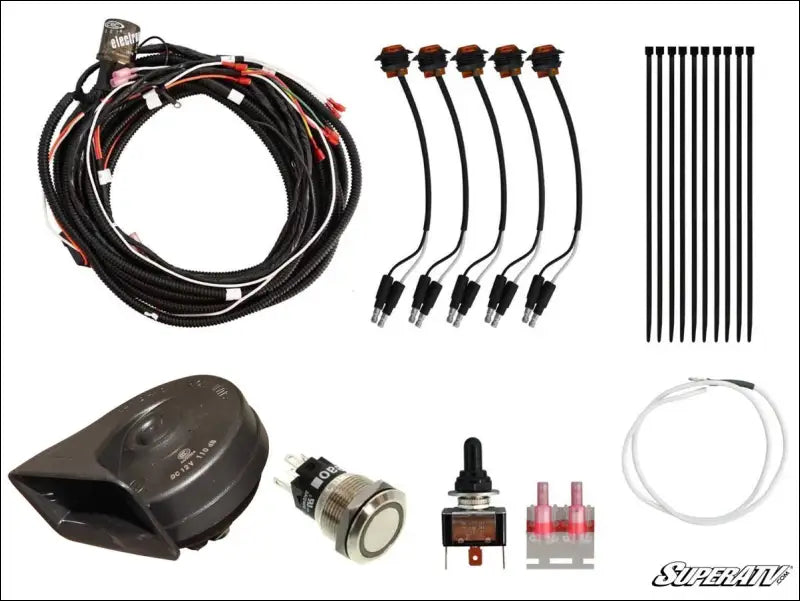 SuperATV Polaris RZR XP 1000 Plug and Play Turn Signal Kit - Toggle Switch Dash Horn / 4 Seat with Ride Command / 2018