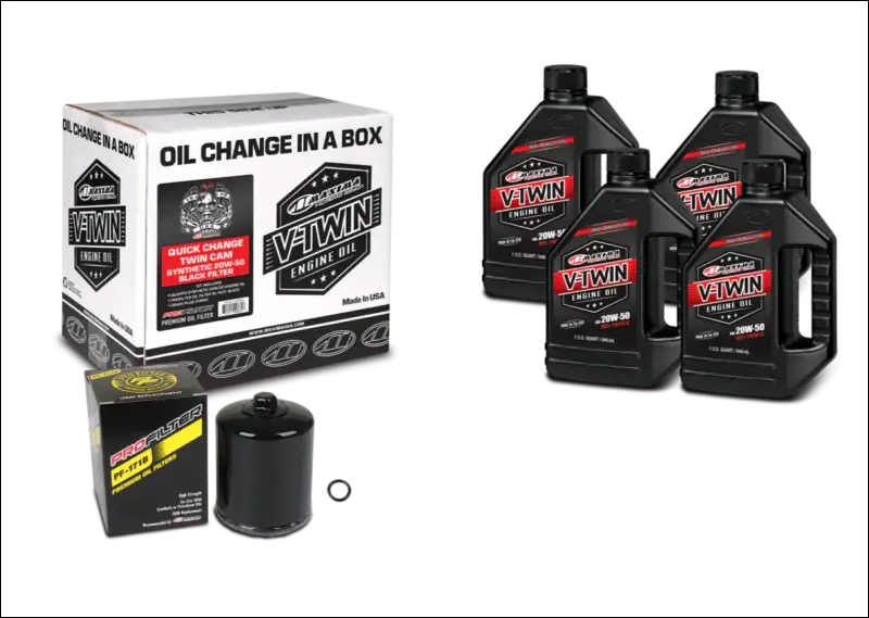 TWIN CAM SYNTHETIC 20W-50 (’99 - CURRENT ENG) - BLACK / QUICK - Oil Change Kit