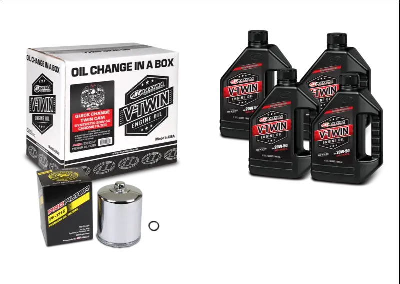 TWIN CAM SYNTHETIC 20W-50 (’99 - CURRENT ENG) - CHROME / QUICK - Oil Change Kit