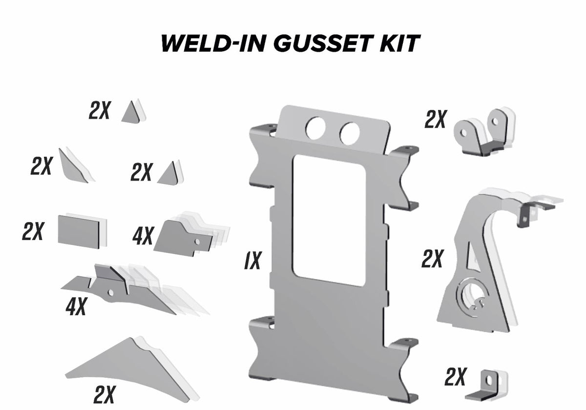 Polaris RZR XP Turbo Weld-In Gusset Kit