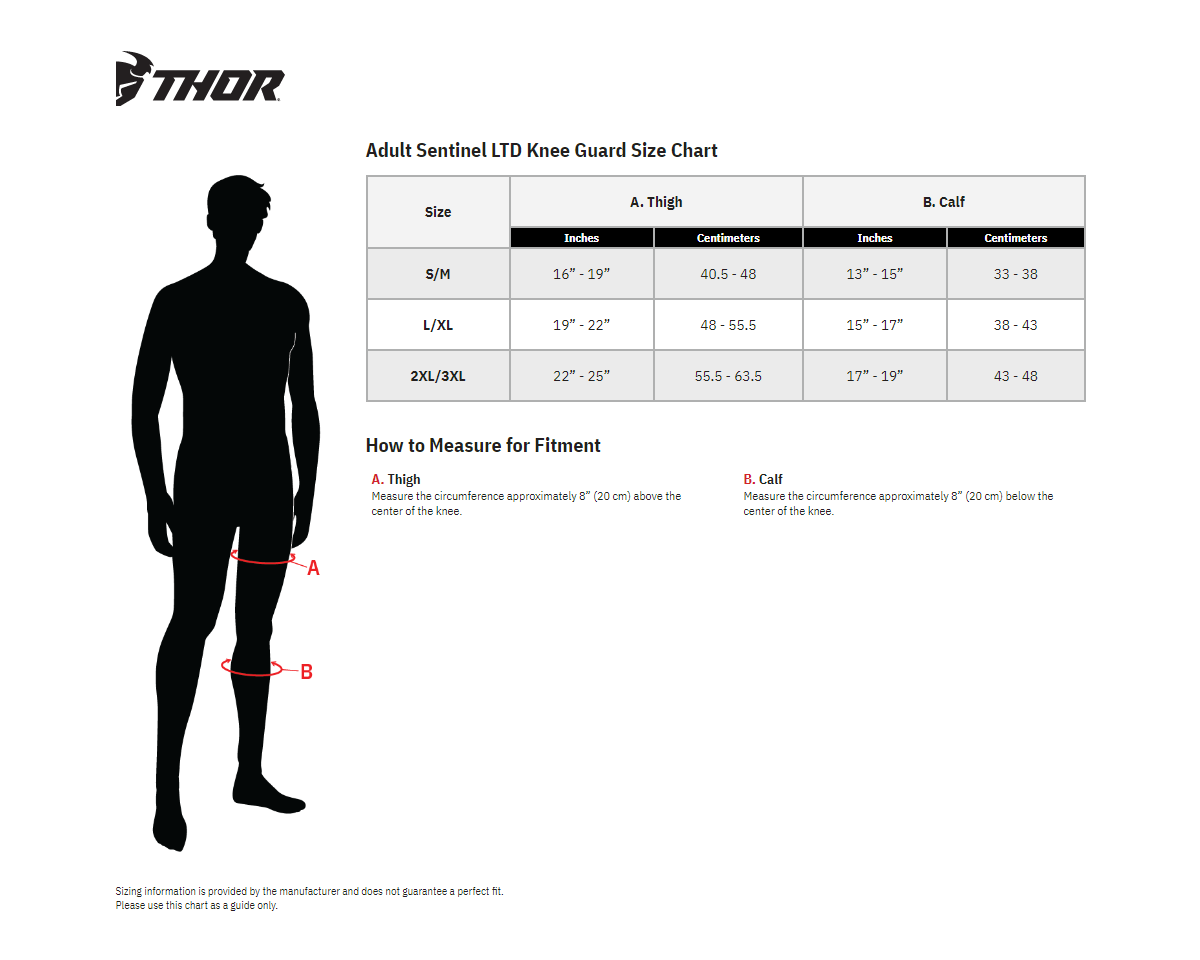 Thor Sentinel LTD Knee Guards - Black - S/M [MPN: 2704-0681]