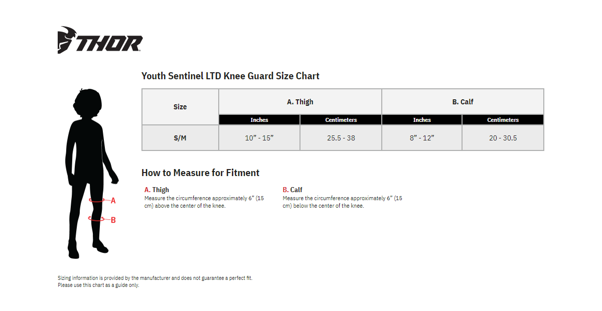 Thor Youth Sentinel LTD Knee Guards - Black - S/M [MPN: 2704-0685]