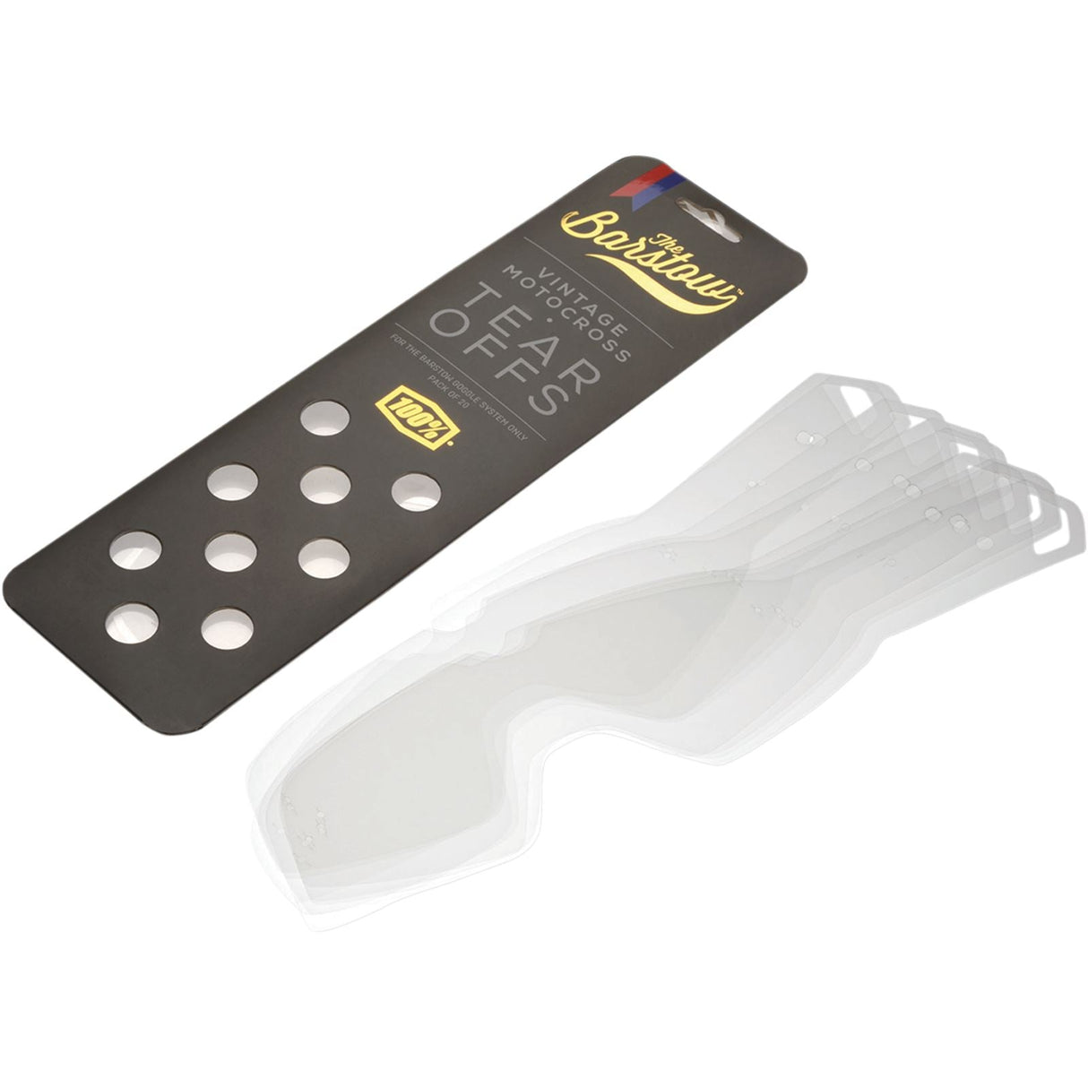 100% Barstow Goggle Tear-Offs - 20/Pack [MPN: 59002-00001]
