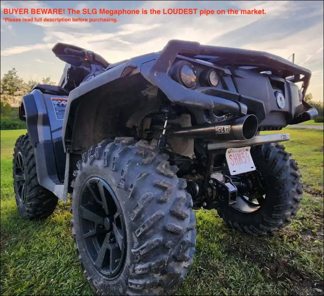 2012-2024 Gen 2 CanAm Outlander 650-800-850-1000cc Megaphone Slip On - Raw Stainless / None - Exhaust