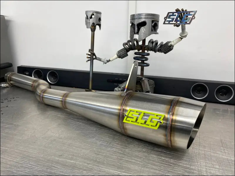 2012-2024 Gen 2 CanAm Outlander 650-800-850-1000cc Megaphone Slip On - Raw Stainless / Oxygen sensor bung - Exhaust