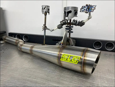 2012-2024 Gen 2 CanAm Outlander 650-800-850-1000cc Megaphone Slip On - Raw Stainless / Oxygen sensor bung - Exhaust