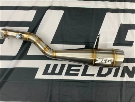 2015-2024 Gen 2 CanAm Outlander 450-570cc Megaphone Slip On - Raw stainless body with coated logo / None - Exhaust