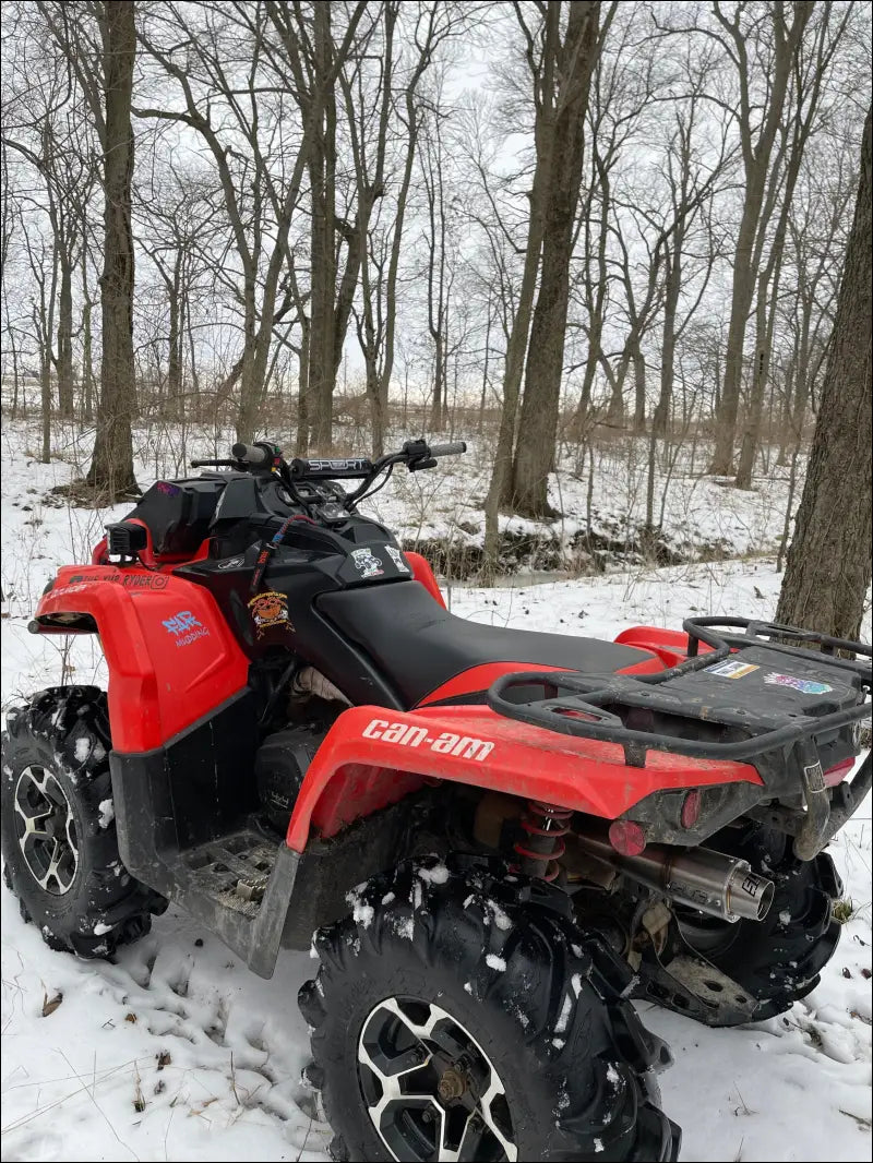 2015-2024 Gen 2 CanAm Outlander 450-570cc Sniper Quiet Series Slip On - Raw stainless / Blank / Oxygen Sensor Bung