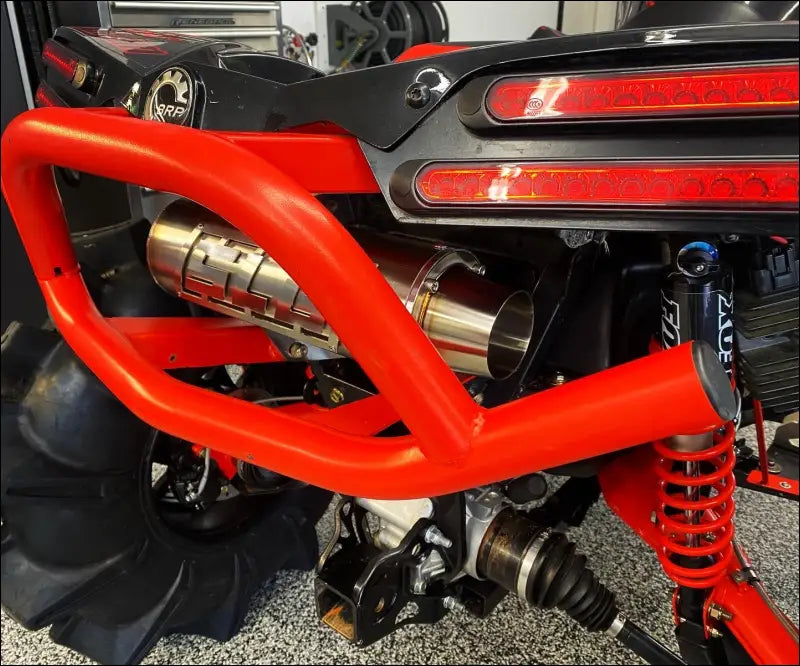 2016-2025 Gen 2 CanAm Renegade XMR 570-650-850-1000cc Bomber Quiet Series Slip On Side Exit - Raw stainless/Small Logo