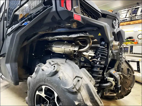 2020 2021 CanAm Maverick Sport/Trail 800-1000cc Bomber Quiet Series Slip On - Raw stainless / Cutout