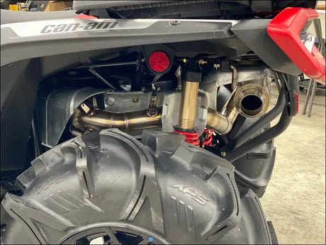 2025 Gen 3 CanAm Outlander 850-1000cc All Models Bomber Performance Series Slip On - Raw Stainless/Small Logo / Billet