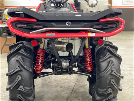 2025 Gen 3 CanAm Outlander 850-1000cc All Models Megaphone Slip On - Raw Stainless Body with Coated Logo / Small