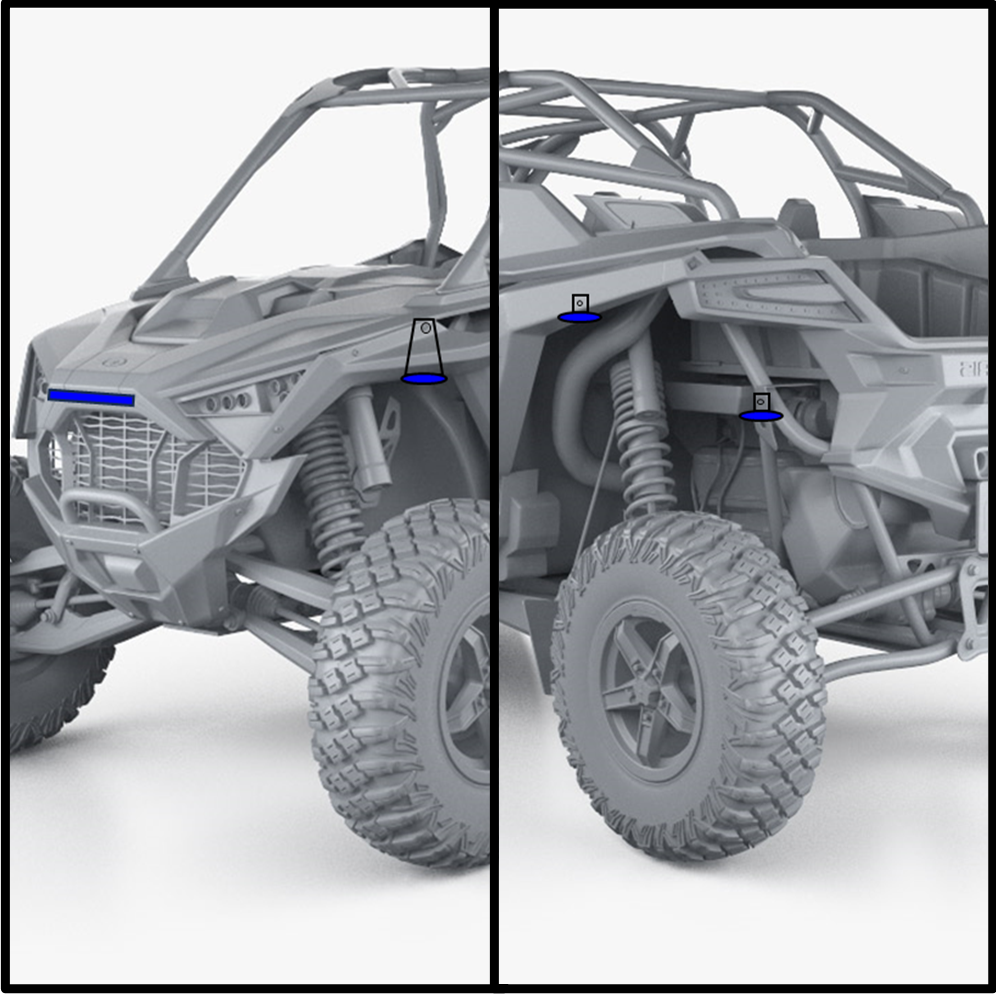 Infinite Offroad | (RZR PRO) - RGB+W STANDARD ROCK LIGHT KIT