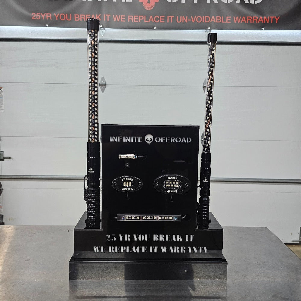 Infinite Offroad | DEALER ROCK LIGHT & WHIP COUNTER DISPLAY