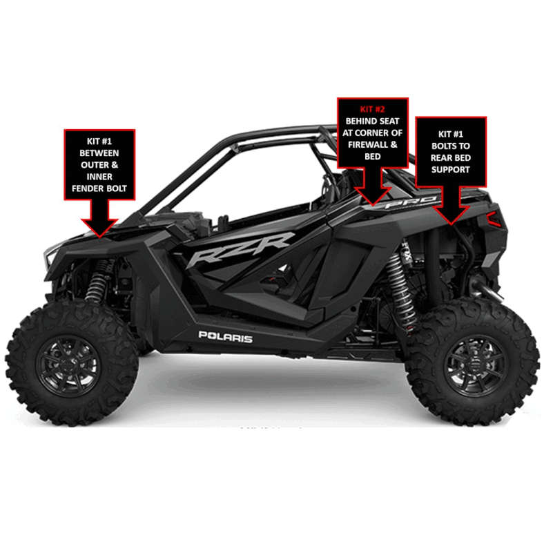Infinite Offroad | X3 & RZR SPECIFIC ROCK LIGHT BRACKET/MOUNT KIT
